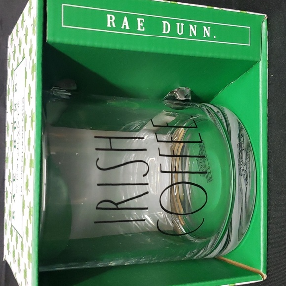 Rae Dunn by Enchante NWT Clear Glass "IRISH COFFEE" 18 oz. Mug - Picture 1 of 7